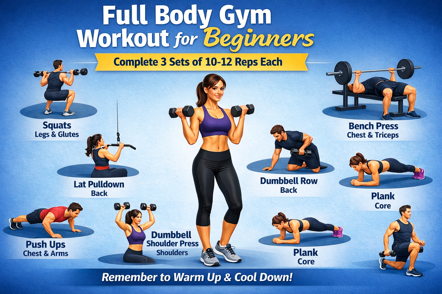 Full Body Gym Workout for Beginners