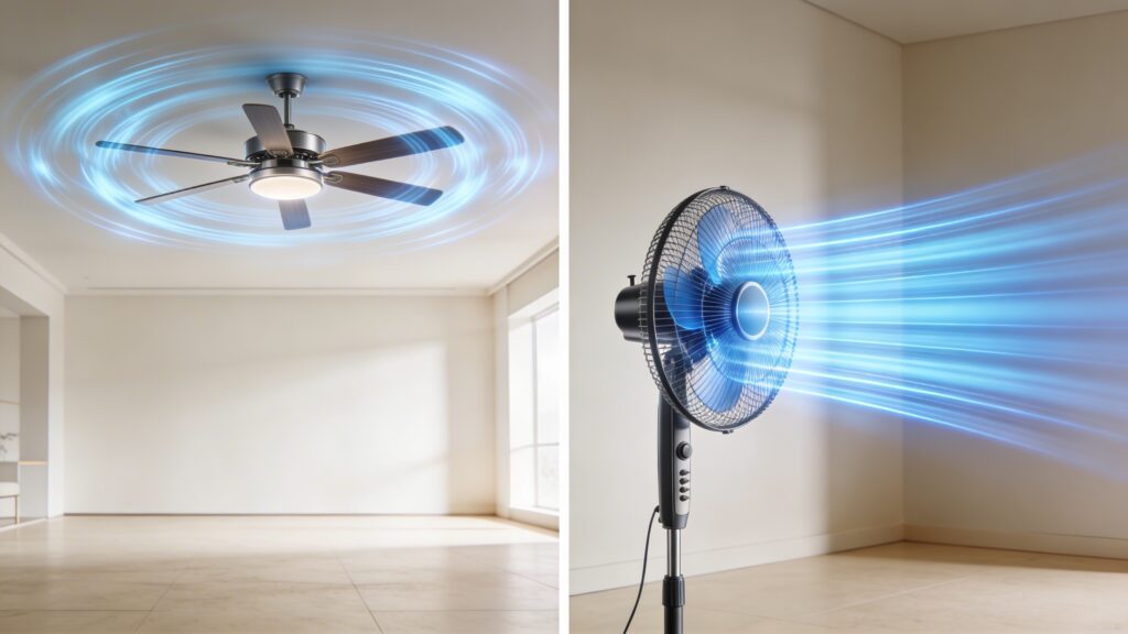 Ceiling Fan vs Standing Fan: Which One Cools Better in Hot Weather?